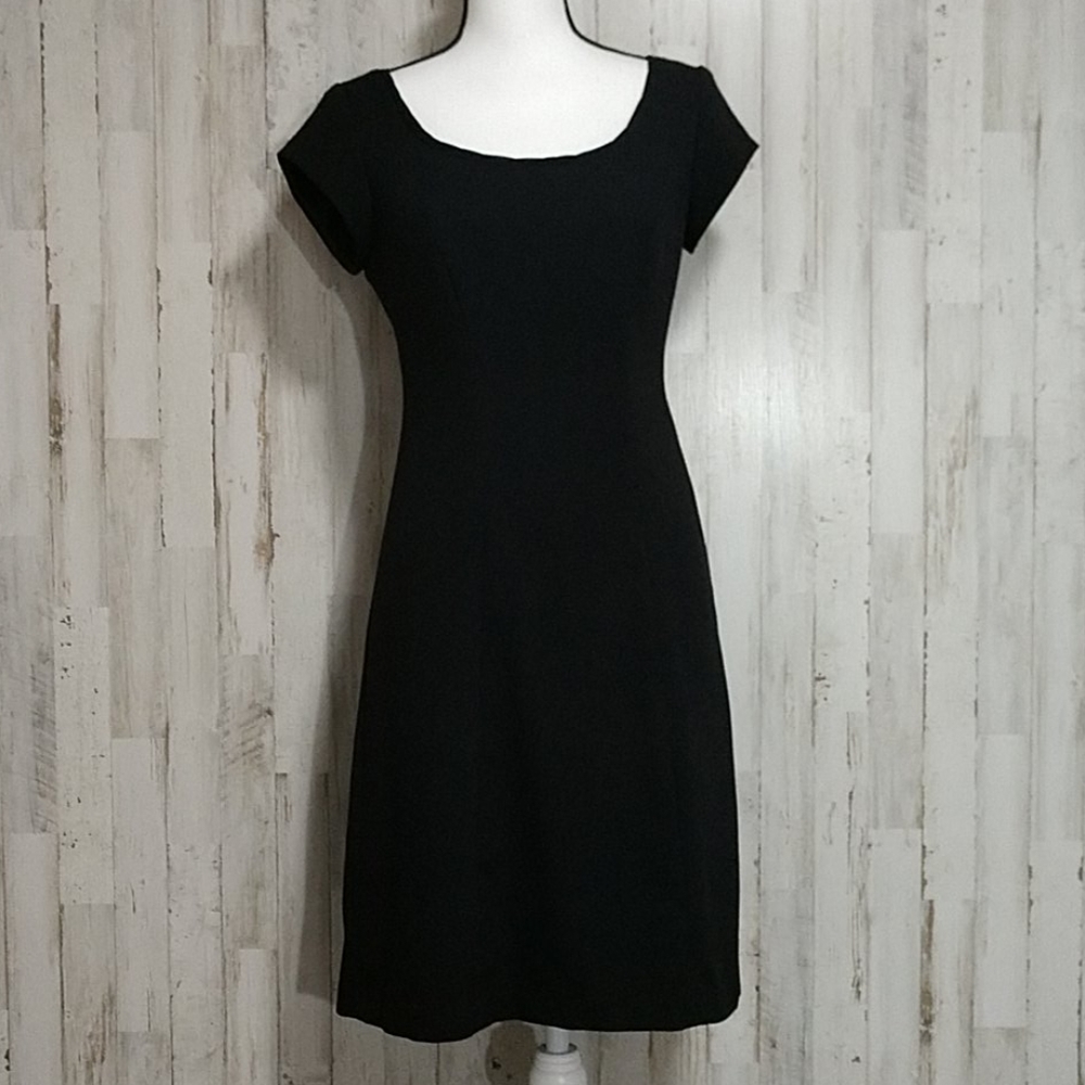 CAbi Black Cap Sleeve Dress